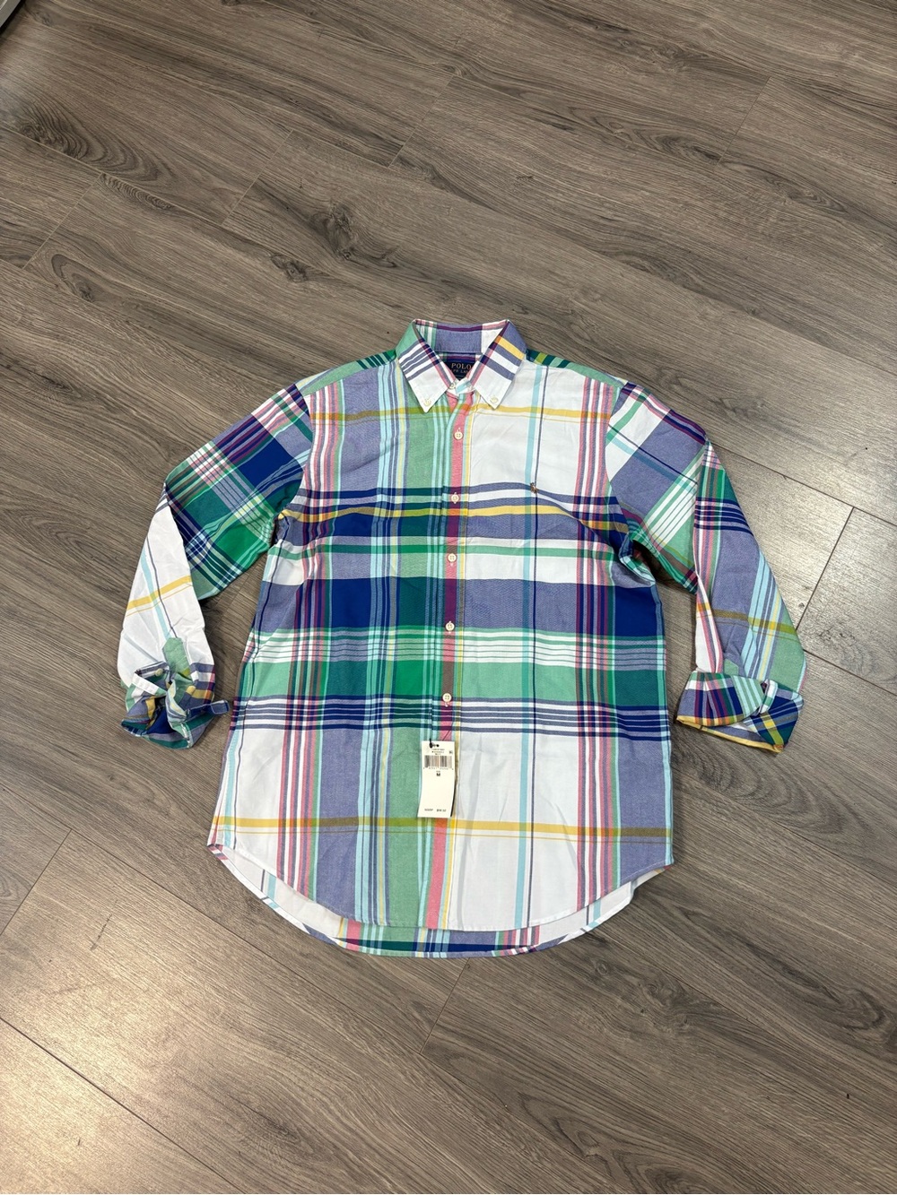 Ralph Lauren Multi-Color Plaid Button-Down Shirt - Green, Blue, Purple, Pink